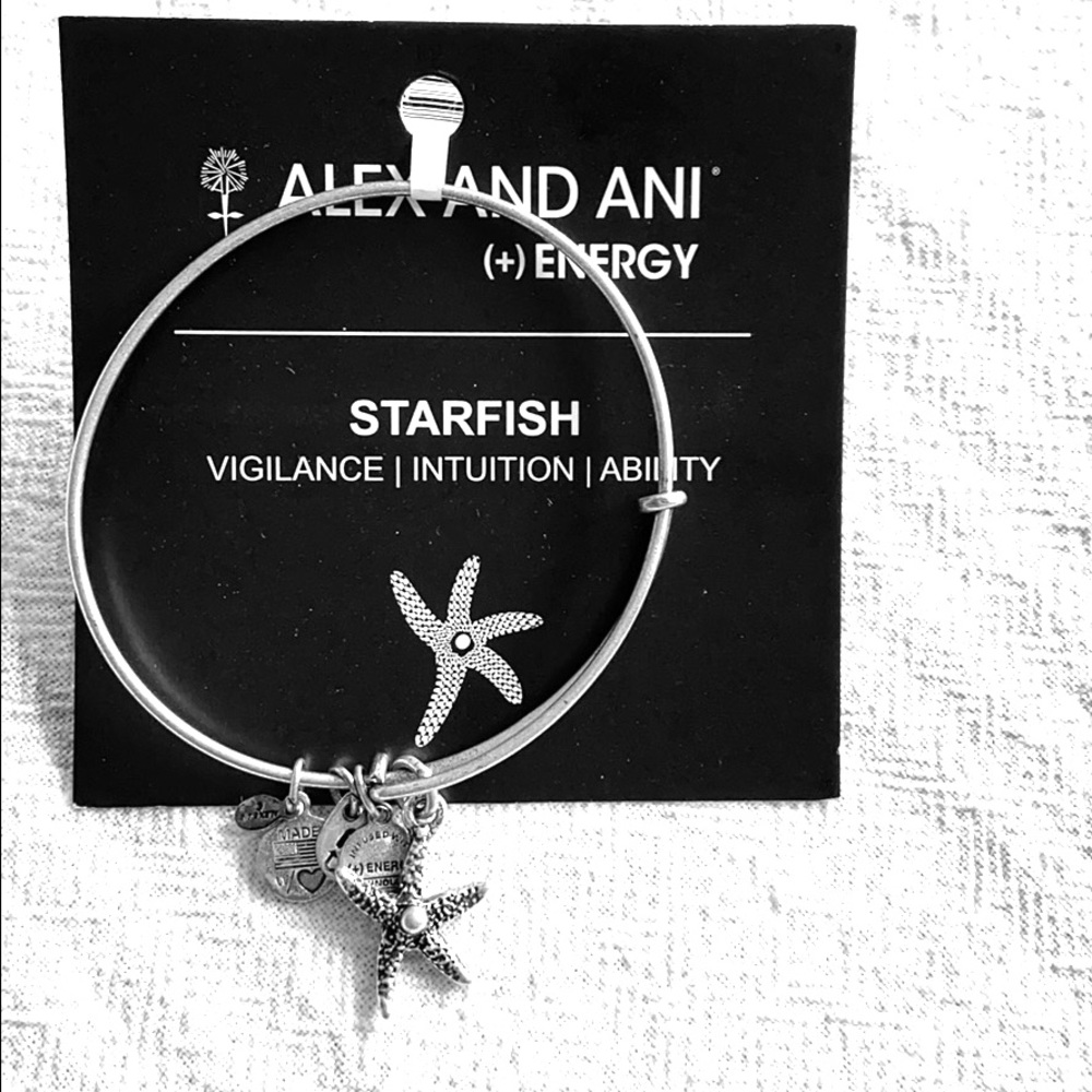 Alex and Ani Starfish Silver Bracelet Bangle